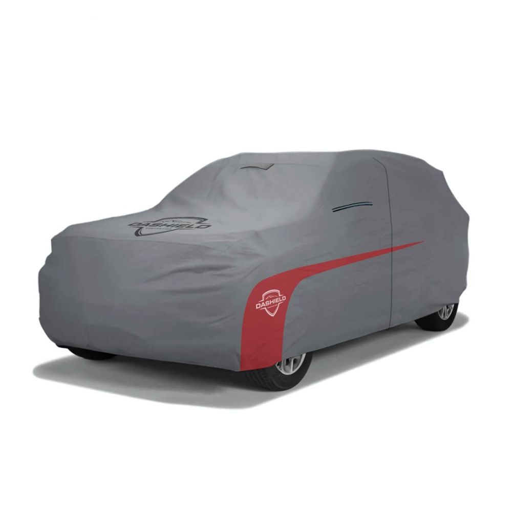 DaShield Ultimum Lite SUV cover in silver with zippered access for daily use