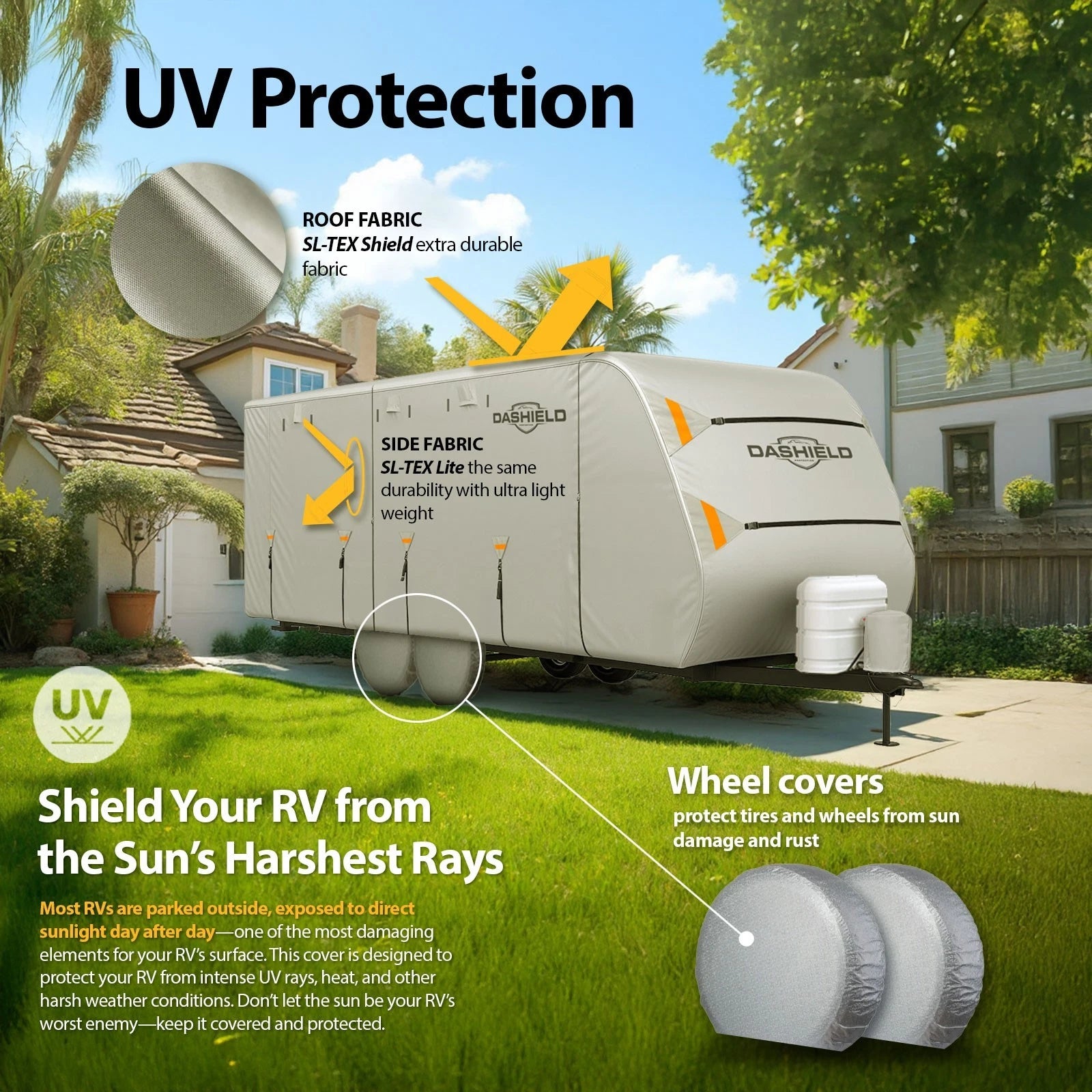 UV Protection - SL-TEX Shield Roof and Wheel Covers